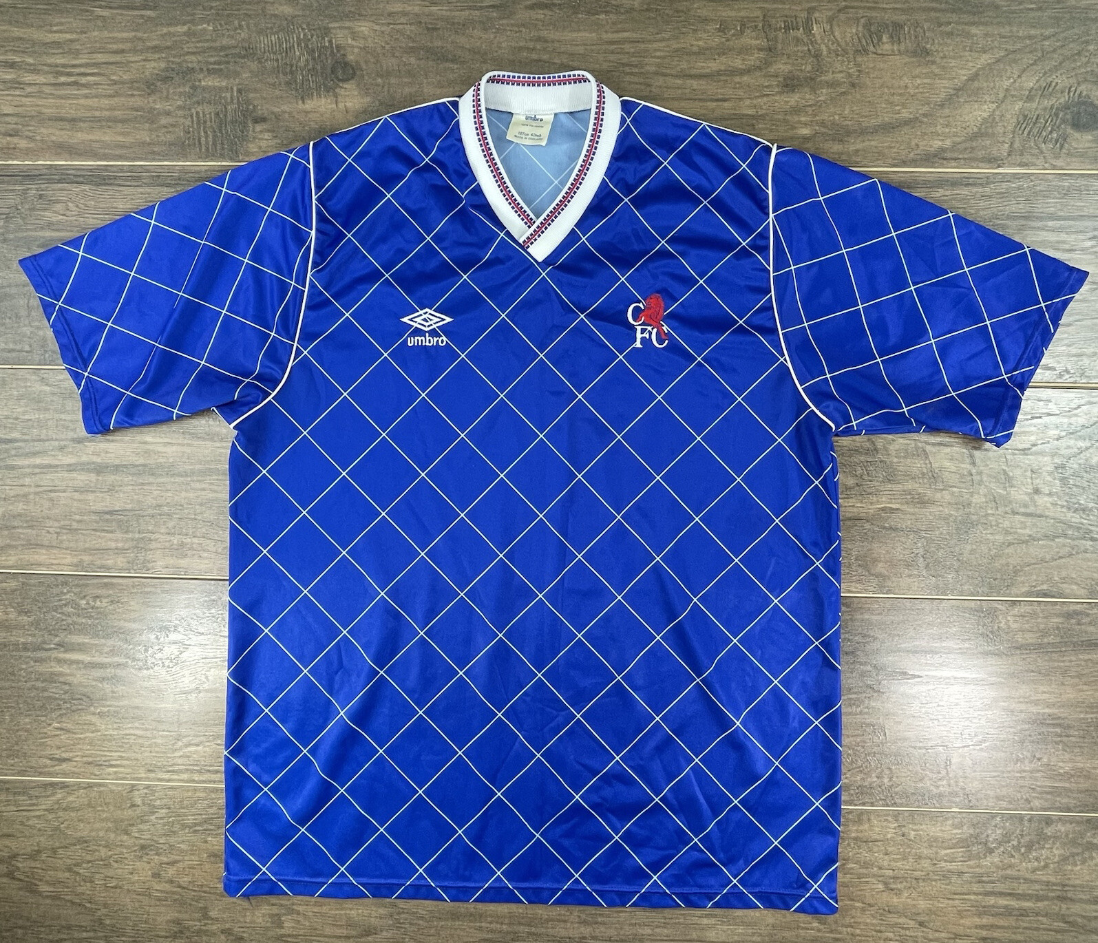 VTG 1987 89 Umbro Chelsea Home Shirt Football Soccer Jersey