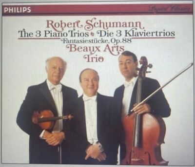 Robert Schumann: The 3 Piano Trios; Fantasiestcke, Op. 88 (CD, Jun-1993, 2...