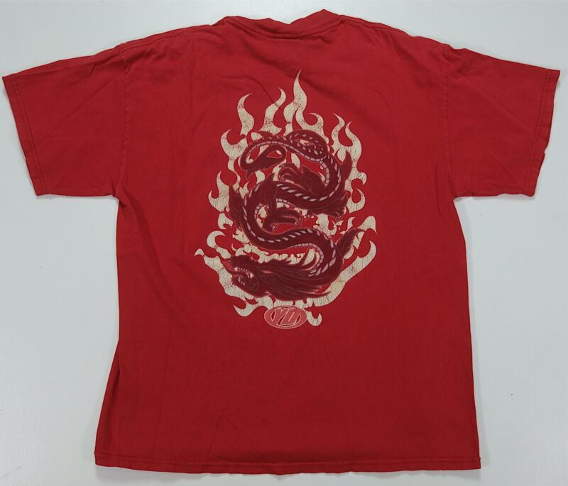 Rare Vintage Year Of The Dragon YD Fire T Shirt 90s 2000s Rare Vintage Year Of The Dragon YD Fire T Shirt 90s 2000s