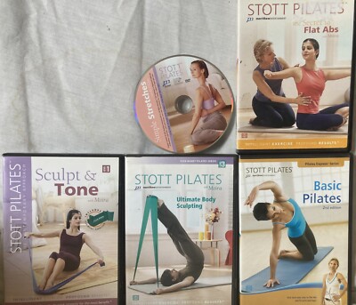 5 Stott Pilates workout exercise fitness DVD lot Ultimate Body Sculpting Basic