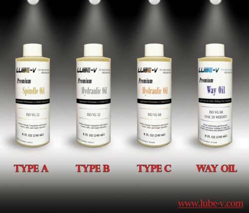 South Bend Lathe Recommended A, B, C, and Way Oils, 8 oz ea. Package by Lube-V 