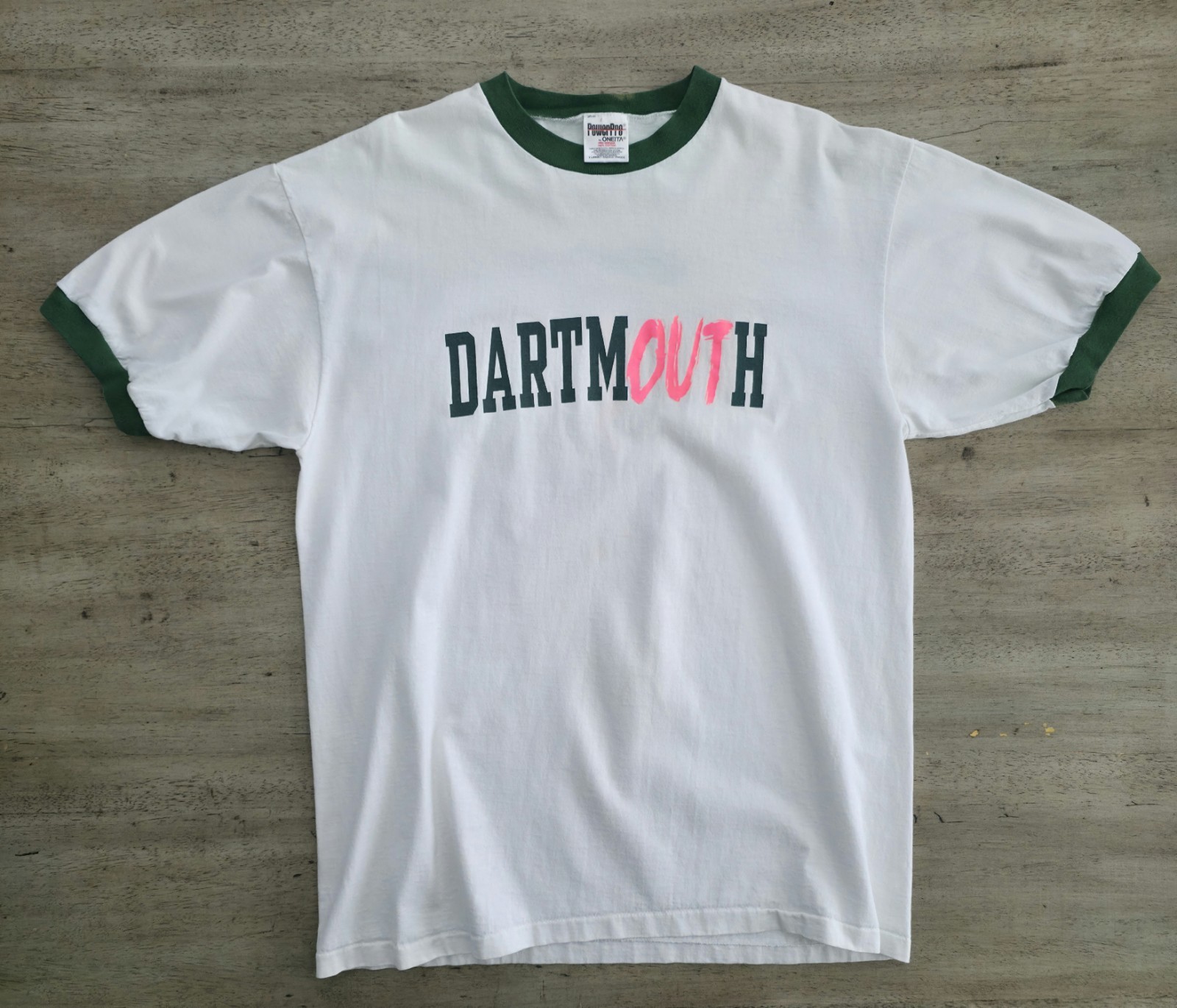 Vintage 90s Keith Haring Dartmouth College Coming Out Week T-shirt XL LGBTQ Art