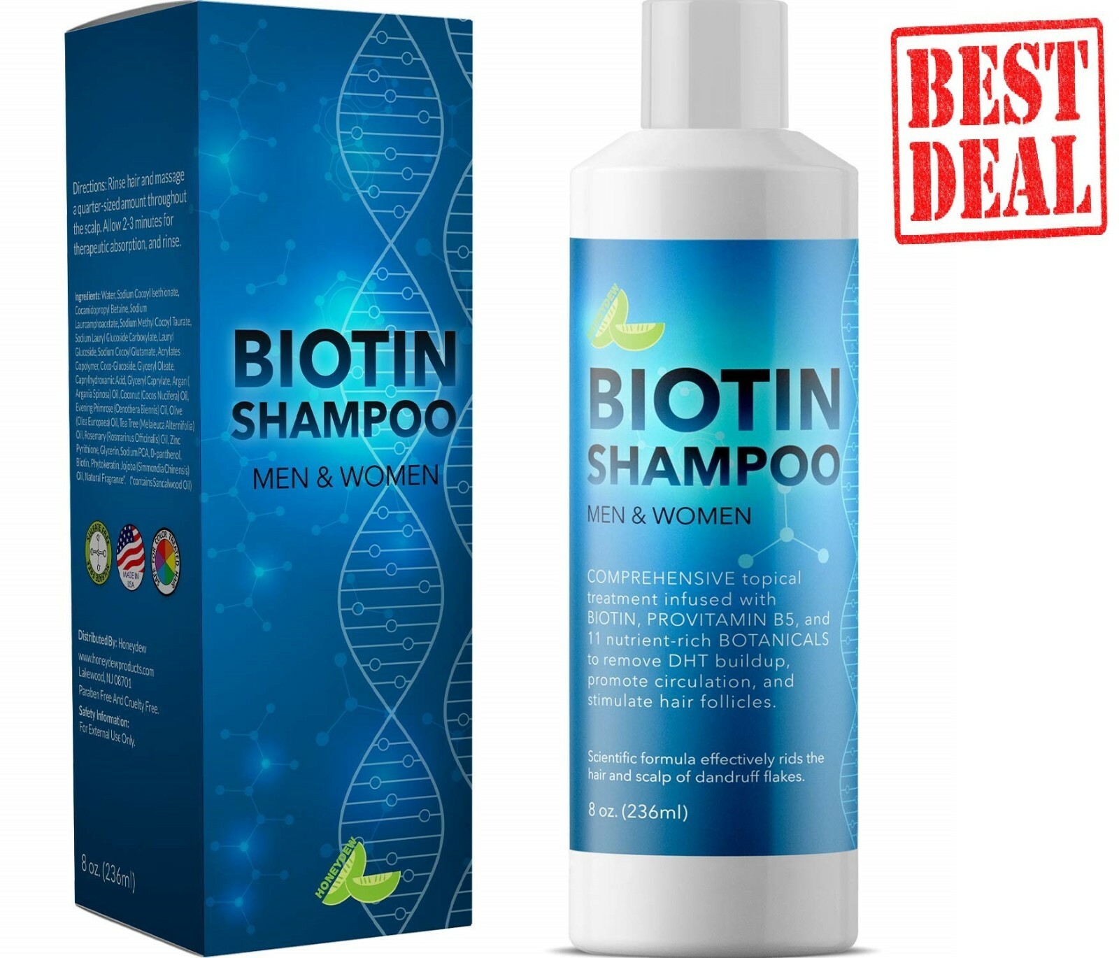 Shampoo Biotina Para Ayudar Hacer Crecer El Cabello