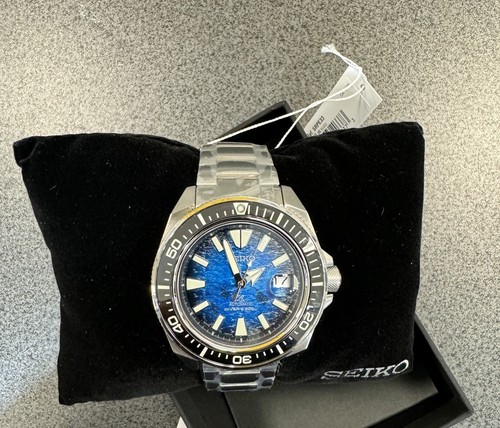 Pre-owned Seiko Prospex Samurai Manta Ray Automatic Watch Blue Dial Srpe33 Made In Japan