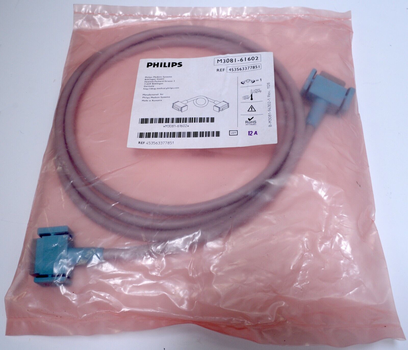 PHILIPS #M3081-61602 Intellivue Patient Monitor Cable PHILIPS #M3081-61602 Intellivue Patient Monitor Cable