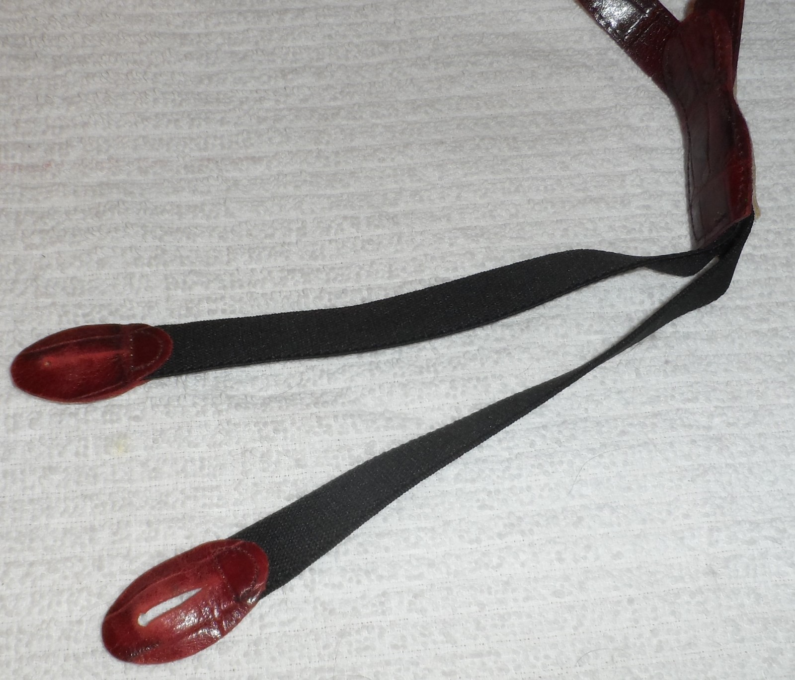 Martin Dingman embossed moc-croc leather Button-On Suspenders