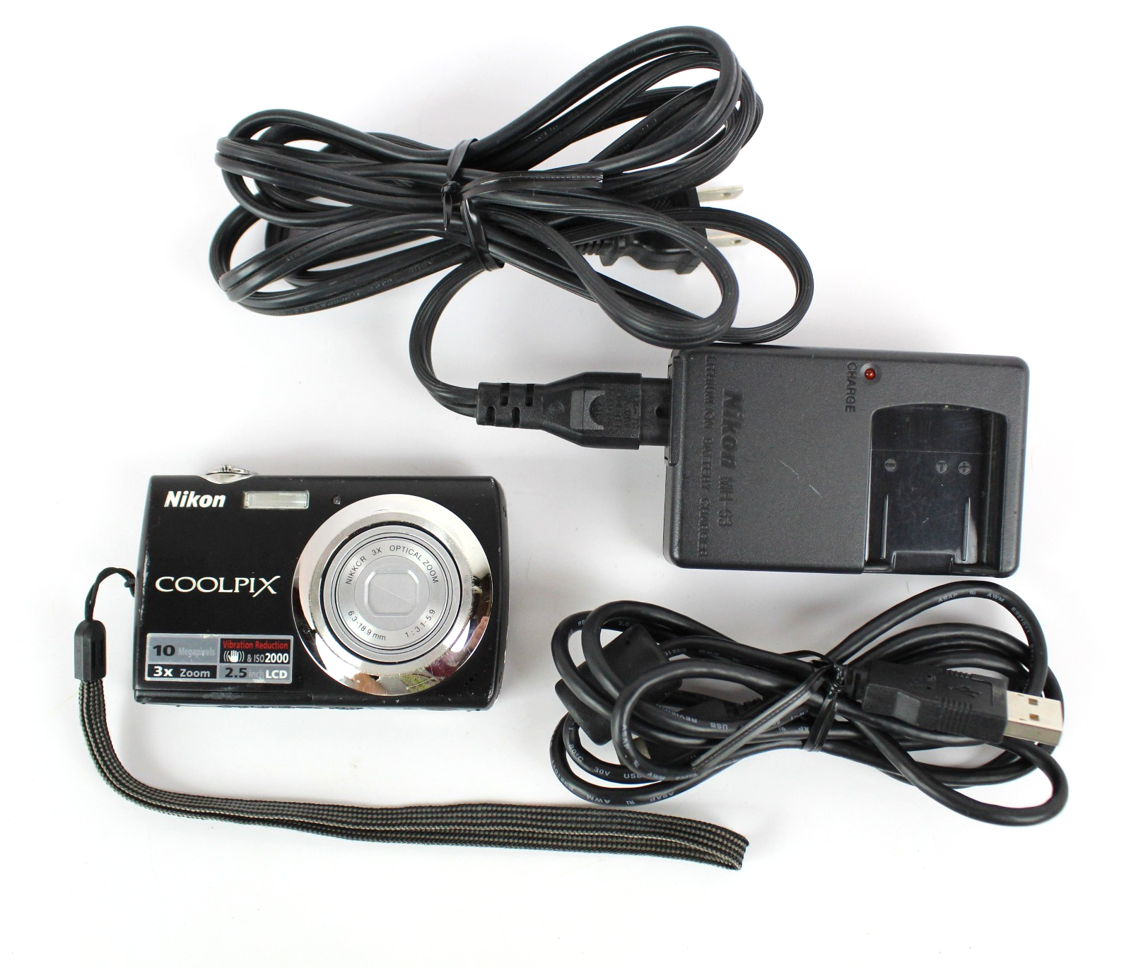 Nikon Coolpix S220 10MP 3X Zoom Digital Camera with Charger | eBay