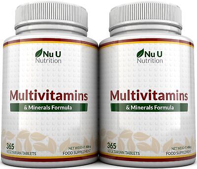Multivitamins & Minerals 2 x 365 Tablets UK Made 100% Money Back Guarantee