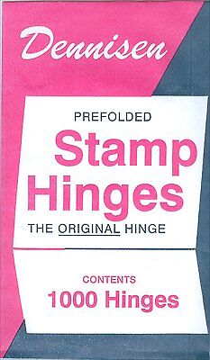 DENNISEN Prefolded Stamp HINGES Pack of 1000