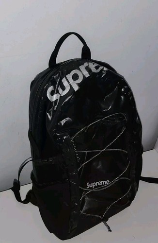 FW17 Supreme black backpack Cordura Fabric box logo