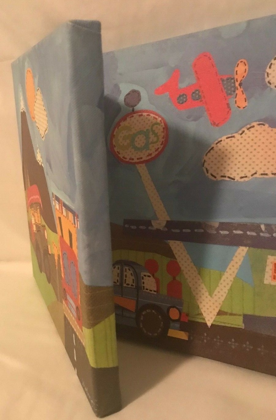 Lot of 2 Oopsy Daisy Too Canvas Wall Art Transportation Kids Decor