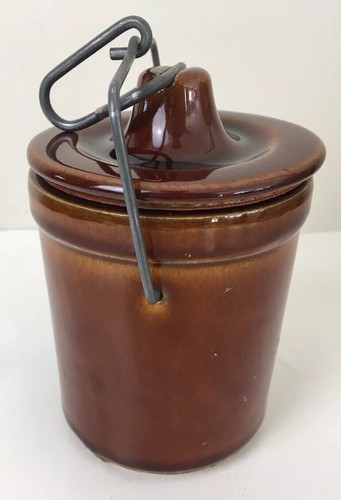 Vintage Brown Ceramic Stone Crock