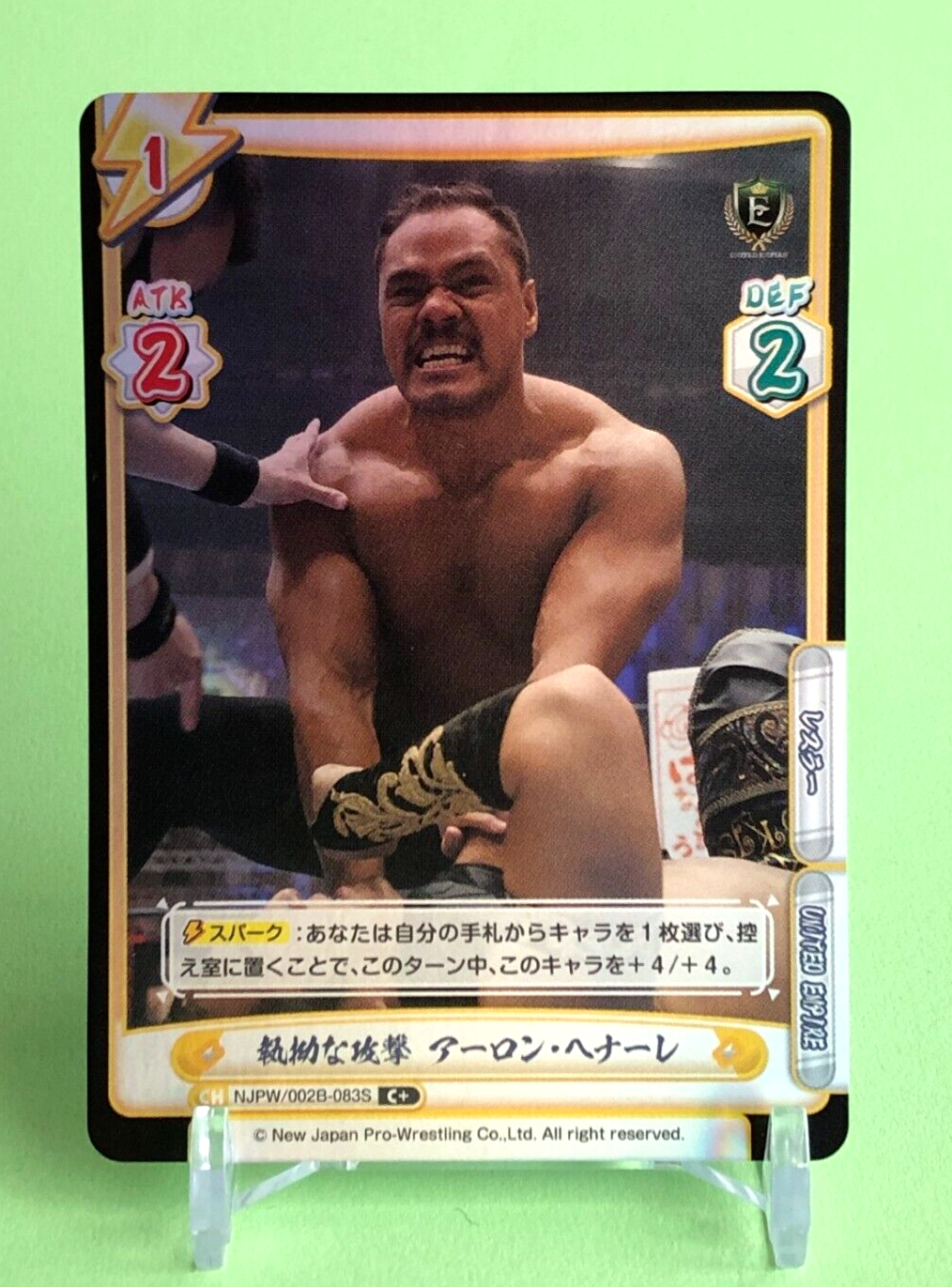 タレントカード ARrC Aaron Henare New Japan pro wrestling card NJPW/002B-083S C+