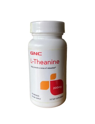 GNC L-Theanine 200mg 60 Capsules ~ 60 Day supply ~ Expires 06/26