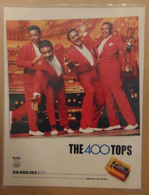 KODAK FILM The Four Tops SOUL Music Group Original Magazine Print Ad Advertising
