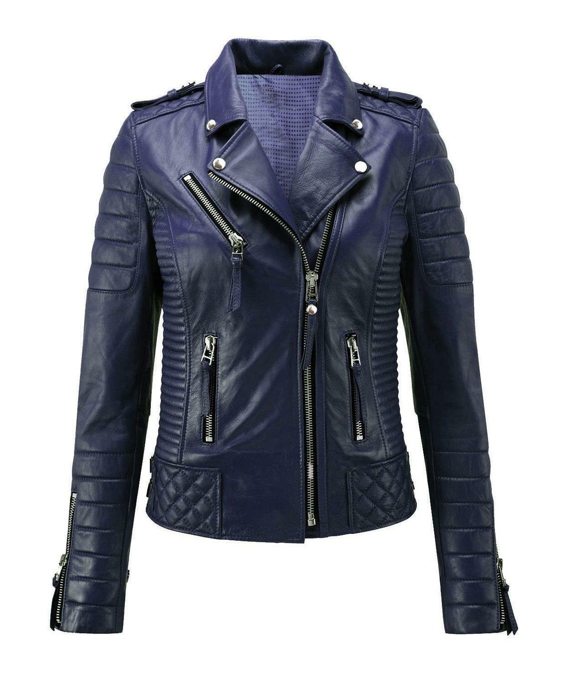 ZAFY LEATHER MODISCH DAMEN LEDERJACKE PURE WEICHES LAMMLEDER SLIM FIT BIKERJACKE ZL229