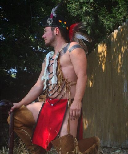 Wool loincloth native american made regalia pow wow reenactor breechclout