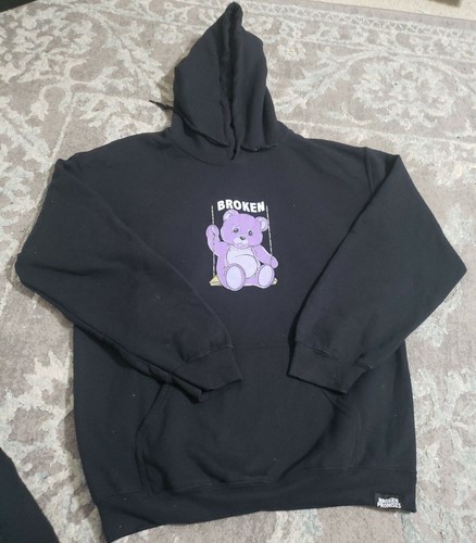 BROKEN PROMISES パーカー プルオーバー メンズ サイズL Problems Heavyweight Hoodie Blue/Black – Broken Promises Co