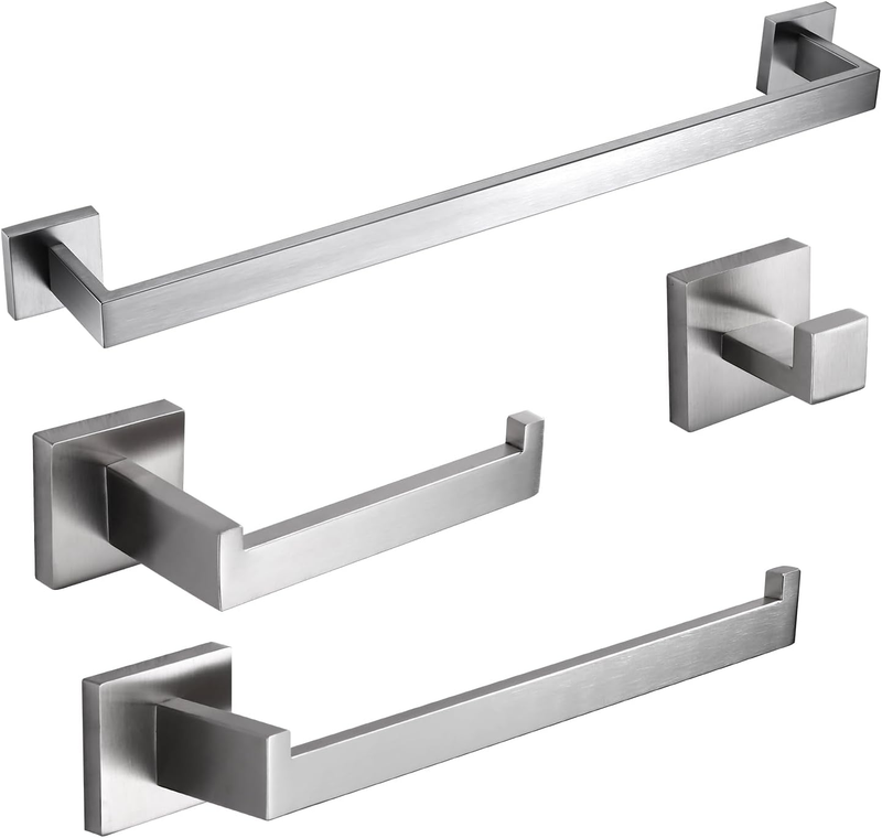 Bathroom Hardware Set 4 Pieces, Bath Towel Holder Set SUS304 S...