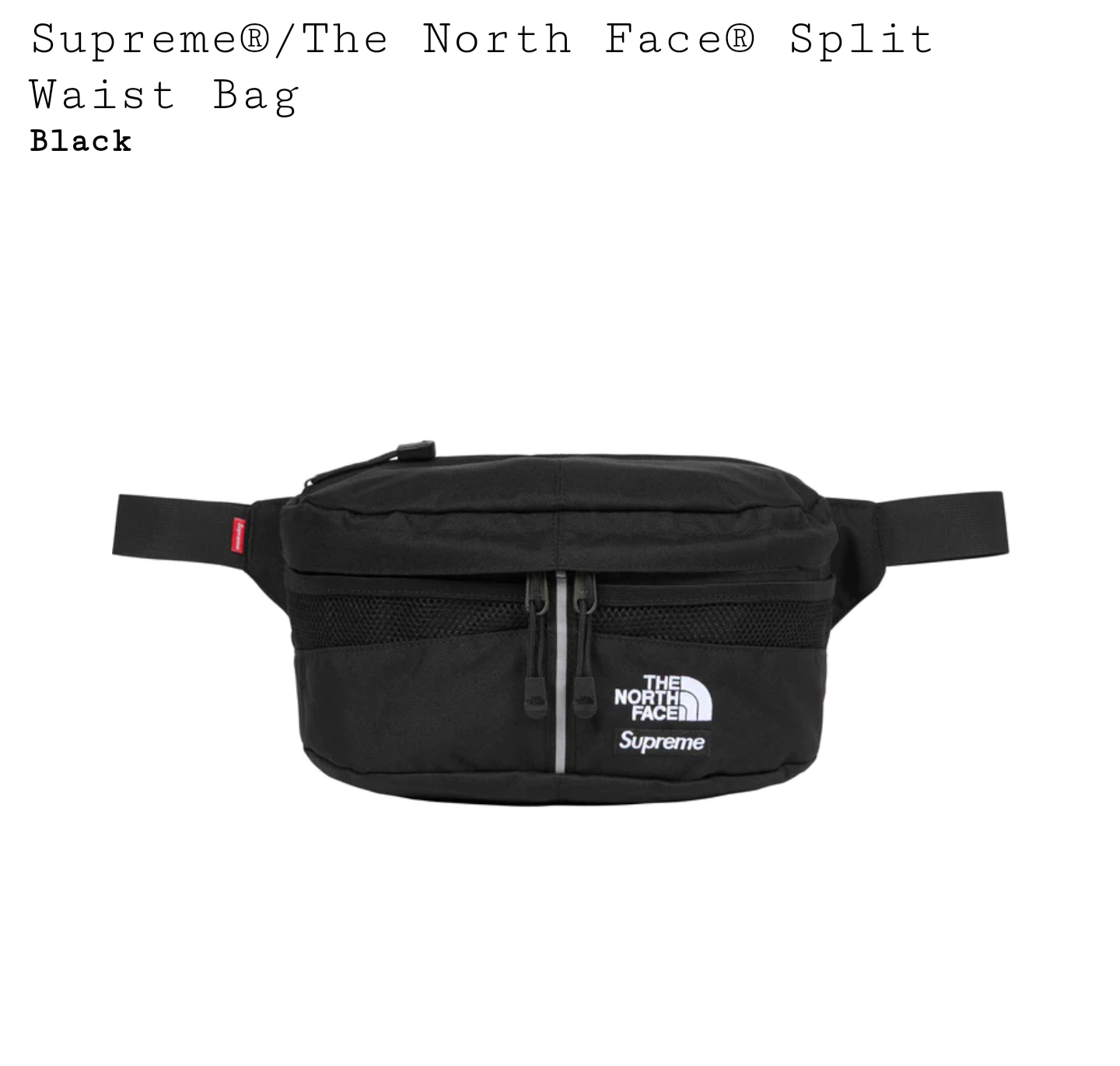 バッグ Supreme x The North Face Split Waist Bag Supreme x The North Face Split Waist Bag | eBay