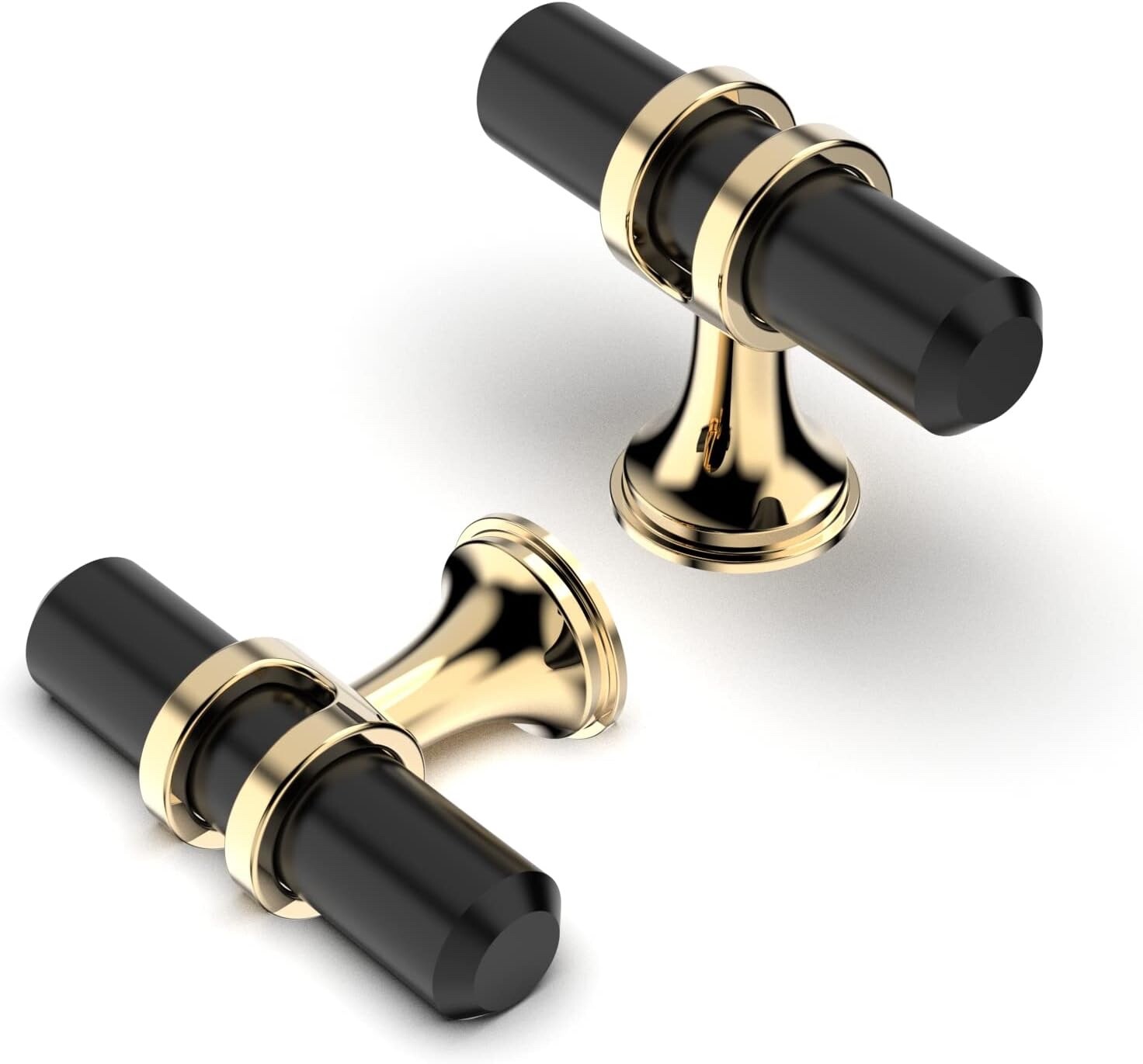 FURNIWARE Pack of 18 Cabinet Knobs Pulls Handles Gold + Black NEW