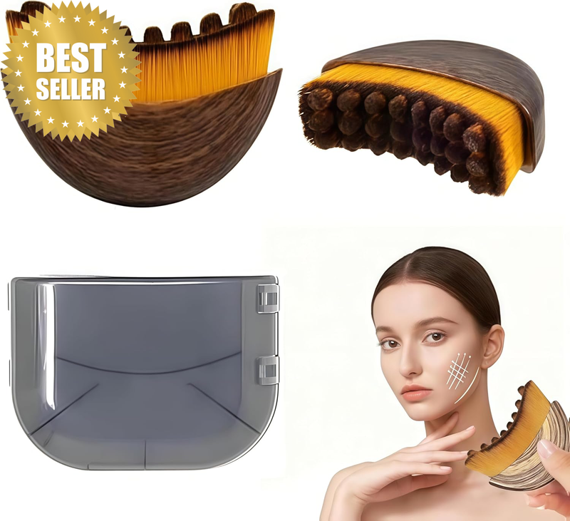 Lymphatic Contour Face Brush, Facial Massage Tool for Lymphatic Drainage, Ergono