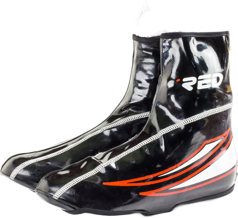 Cycling Shoe Covers Water Proof Reflective Black & Re