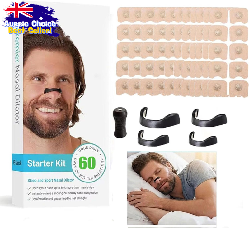 120 Anti-Snoring Nasal Strips | Sleep Aid | Breath Easy | Black