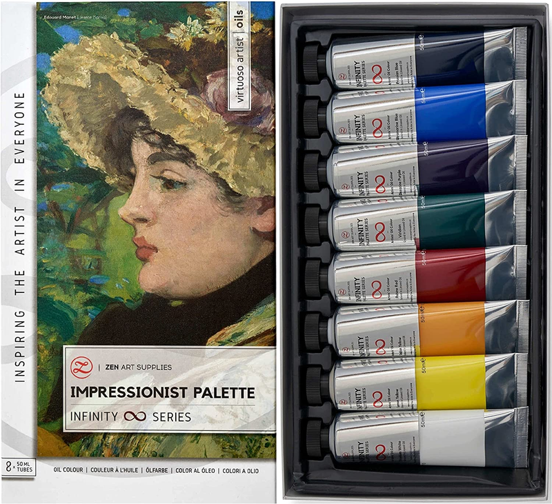 Paints For Artists - 8 X Large 50ml Tubes - Impressionist Pa