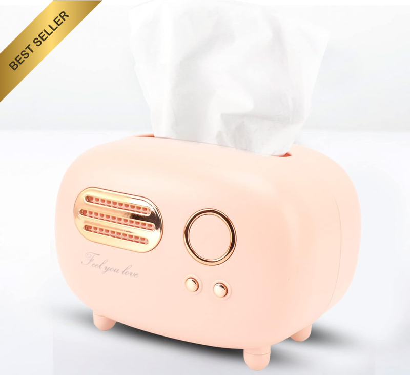 Retro Radio Tissue Box Holder, Facial Tissue Box Cover Holders, Fashional Cute R