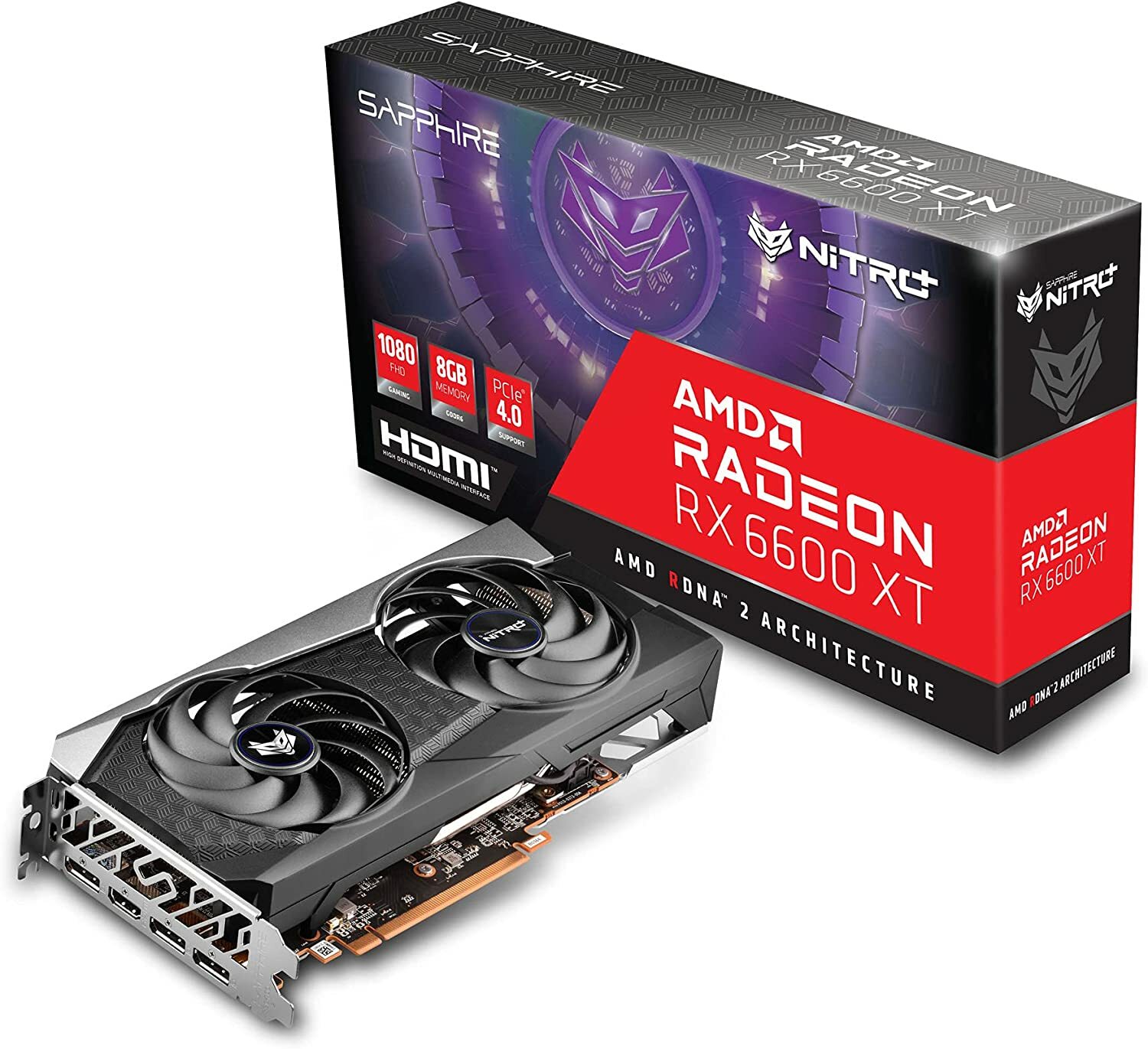 SAPPHIRE NITRO+ Radeon RX 6600 XT GAMING OC 8G Video Card SAPPHIRE NITRO+ Radeon RX 6600 XT GAMING OC 8G Video Card