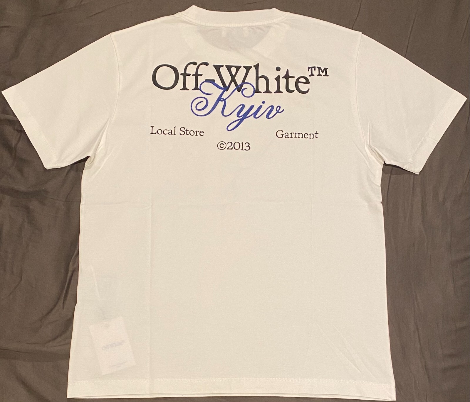 Pre-owned Off-white Off White Kyiv Local Store Garment Tee White Size [l]