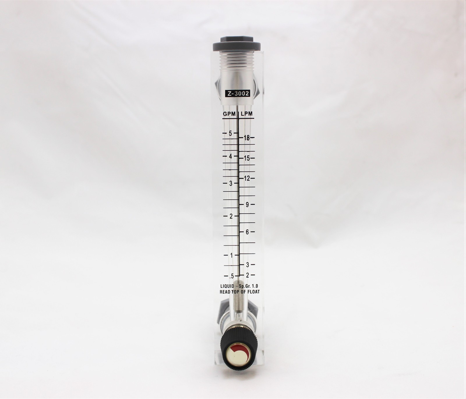 4 Panel Flowmeter Water Flow Meter ROTAMETER 0.55 GPM With Control