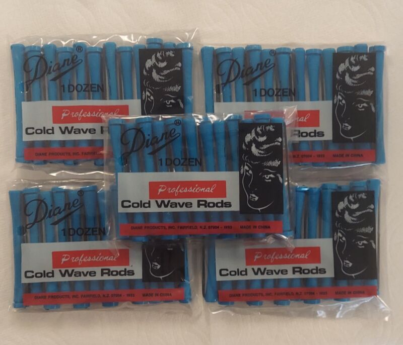 Diane cold wave perm rods 5 packets (12 pieces each)
