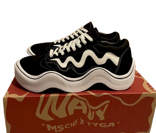 Size 11 - MSCHF Wavy Baby x Tyga Low Black Vans | eBay
