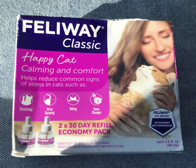 Feliway Classic Diffuser  48 ml Cat Calming 2 Refills Exp 04/25