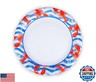 Glad Everyday Round Disposable Paper Plates with Lobster Waves Design,| Cut-Resistant, Microwavable Paper Plates for All Foods and Daily Use | 10 Inches, 50 Count - 12 Pack