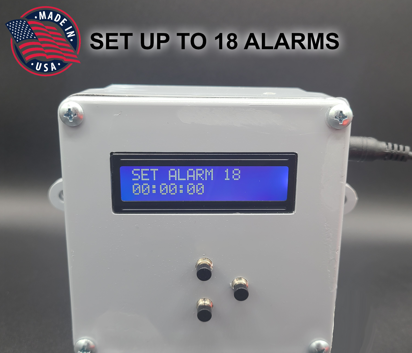 Factory break time alarm bell, notification system for warehouse 18 alarms! loud