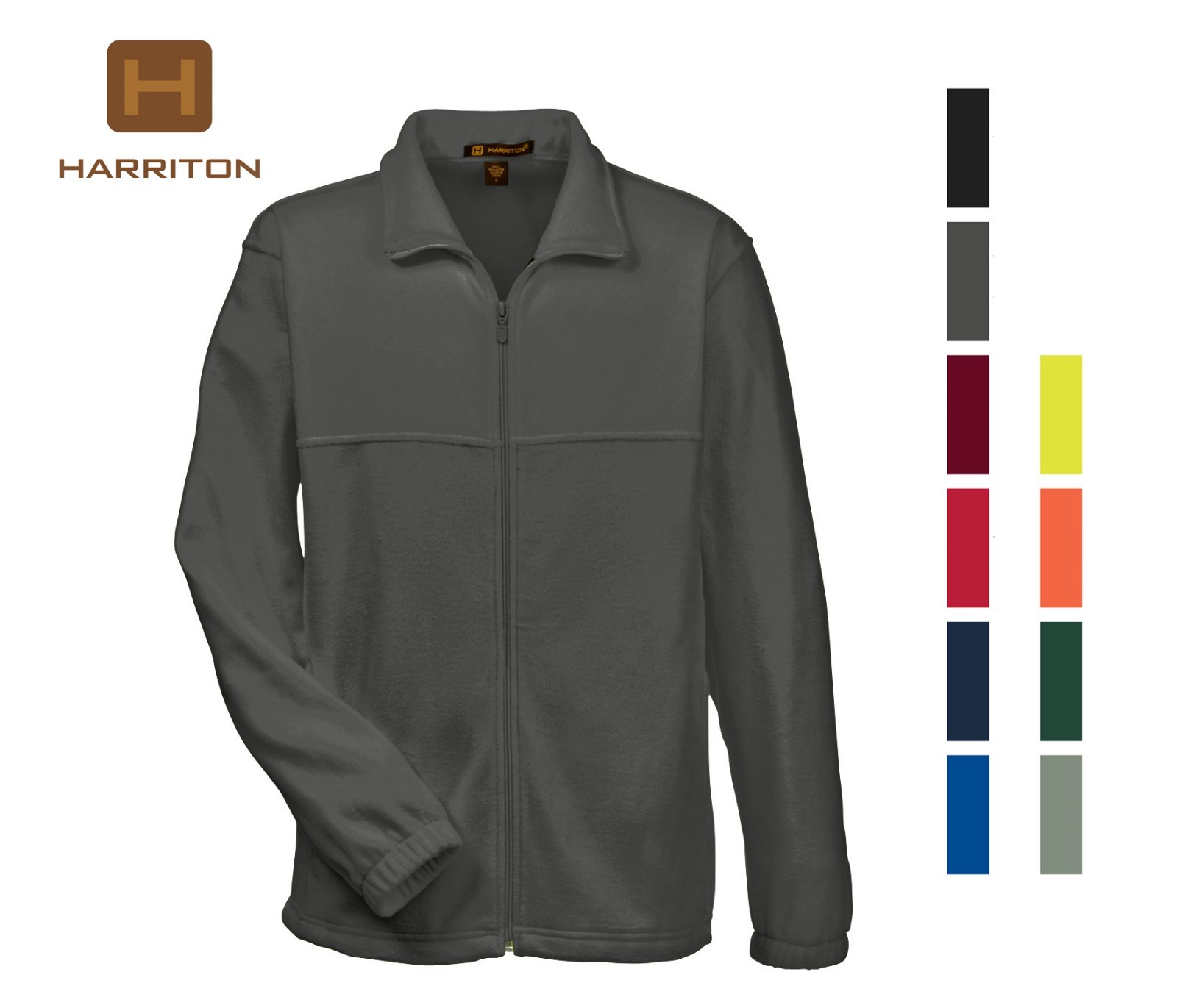 harriton full zip fleece jacket