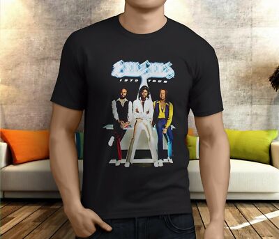 BEE GEES Tour Pop Rock T shirt All Size S To 4XL Black UR03