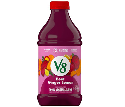 V8 Beet Ginger Lemon 100% Vegetable Juice 46 fl oz Bottle