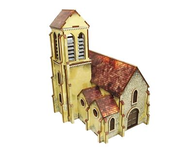 Студия Micro Art Studio: Предварительно раскрашенный ландшафт Нормандской церкви времен Второй мировой войны в формате HDF