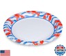 Glad Everyday Round Disposable Paper Plates with Lobster Waves Design,| Cut-Resistant, Microwavable Paper Plates for All Foods and Daily Use | 10 Inches, 50 Count - 12 Pack