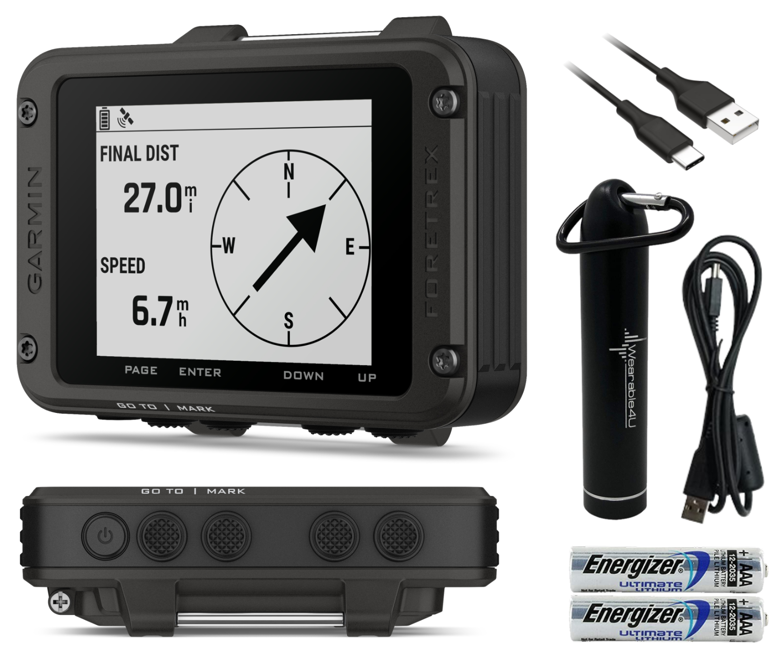 Garmin Foretrex 801 Wrist GPS Navigator No Strap with AAA