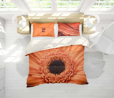 3D Sunflower Pistil Trumpet Quilt Cover Set Duvet Cover Bedding Pillowcases