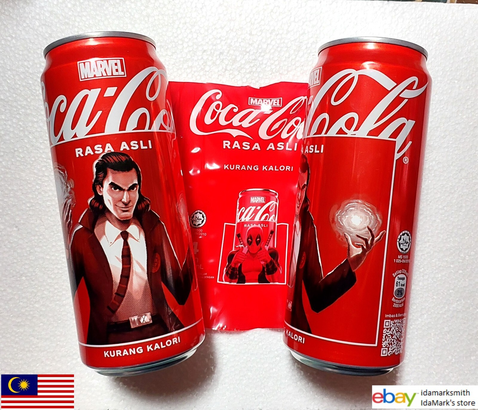 Empty COCA-COLA Coke Can MALAYSIA 320ml MARVEL UNIVERSE 2024 LOKI