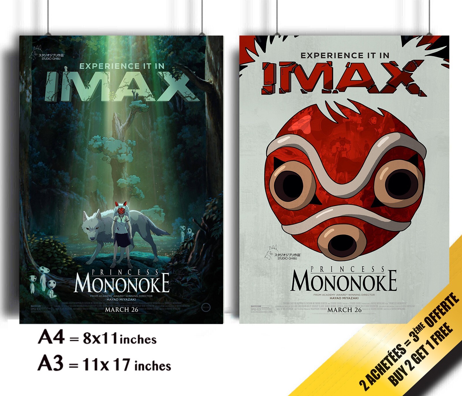 【映画館用両面ポスター】もののけ姫 Princess Mononoke IMAX 映画館用両面ポスター】もののけ姫 Princess Mononoke IMAX