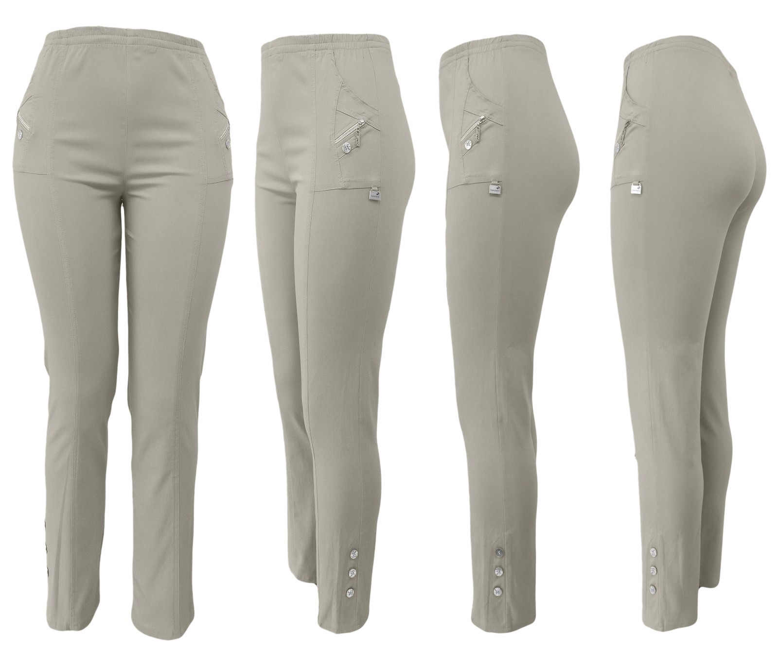 Damen Leicht Luftig Und Bequem 38 54 Stretch Hose Mit Gummizug Sommerhosen Damen Kleidung Accessoires Expertdigital Net