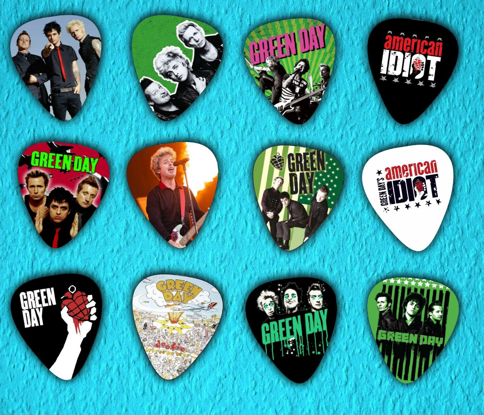GREEN DAY *NEW* - Guitar Picks - Set of 12 | eBay GREEN DAY *NEW* - Guitar Picks - Set of 12 | eBay