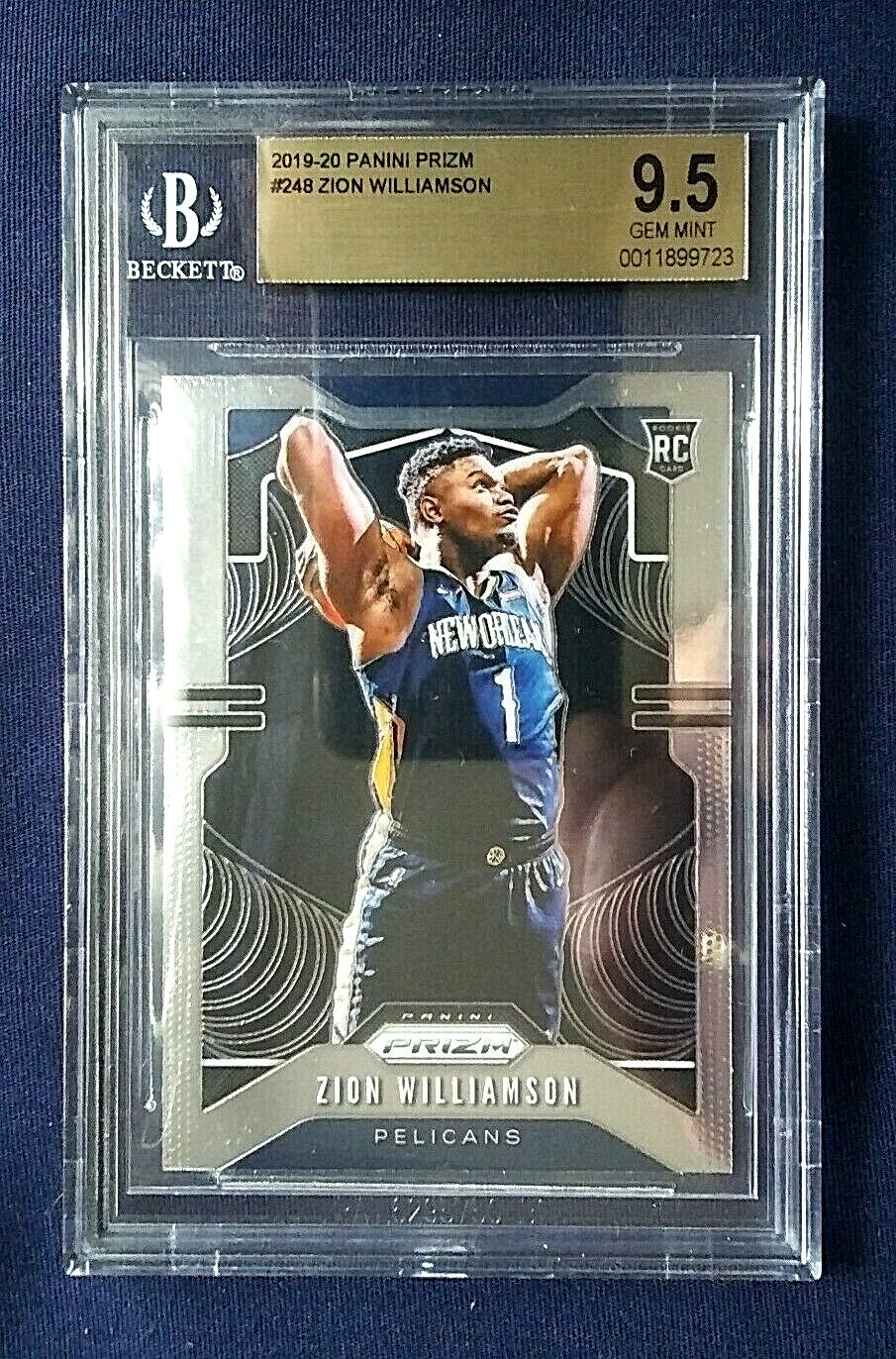 2019-20 Prizm Basketball Zion Williamson Rookie Card RC #248 2019-20 Prizm Basketball Zion Williamson Rookie Card RC #248